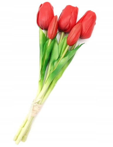 TULIPAN sztuczny TULIPANY silikonowe BUKIET 5 szt