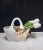 Wazon Ceramiczny Torebka Biały ze Złotą Kokardą – Elegancka Dekoracja