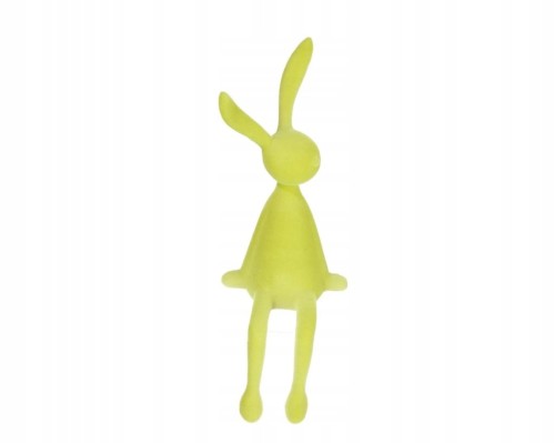 ZAJĄC FLOKOWANY SIEDZĄCY ŻÓŁTY 58 CM