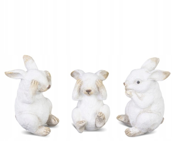 Figurka Zajączek Wielkanocny Królik Dekoracja 8 cm Ozdoba Świąteczna Mix