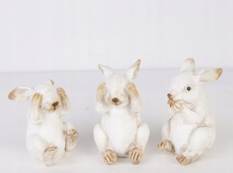 Figurka Zajączek Wielkanocny Królik Dekoracja 8 cm Ozdoba Świąteczna Mix