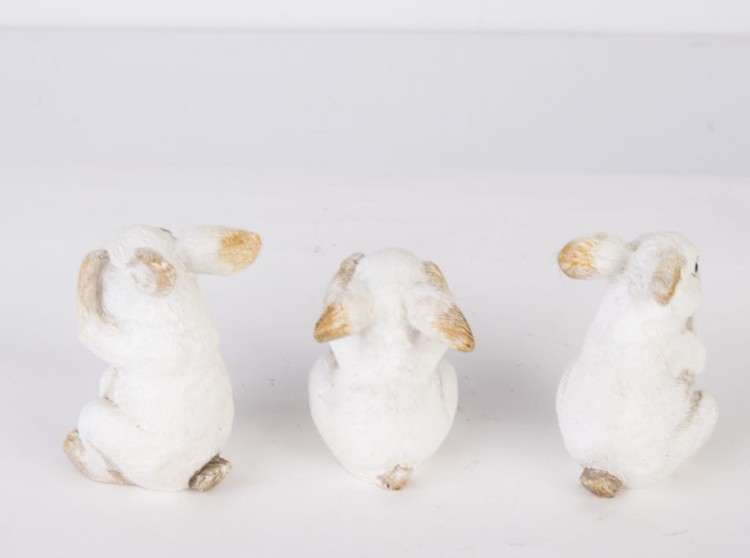 Figurka Zajączek Wielkanocny Królik Dekoracja 8 cm Ozdoba Świąteczna Mix