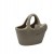 Wazon ceramiczny torebka beżowy z kokardą dekoracyjny 19 cm