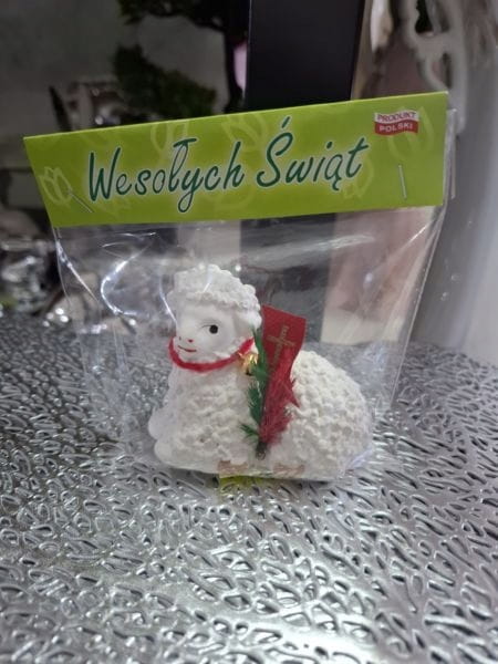 Figurka wielkanocna ceramika baran 7 cm