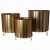 Duża osłonka metalowa złota na czarnym stelażu 27x23 cm – loft
