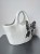 Wazon ceramiczny torebka biały srebrna kokarda glamour dekoracyjny