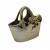 Wazon ceramiczny torebka złota z kokardą dekoracyjny 18,9 cm glamour