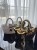 Wazon ceramiczny torebka biały srebrna kokarda glamour dekoracyjny