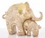 Figurka Słonie 2 szt. 25 cm i 10 cm Brązowo-Złote – Elegancka Dekoracja
