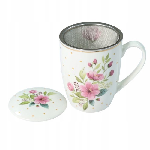 Kubek Livello 350 ml z zaparzaczem metalowym ceramiczny kubek do herbaty