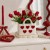 Biały wazon ceramiczny torebka w czerwone serduszka 18 cm