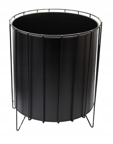 Mała osłonka metalowa czarna loft stojak 24 cm