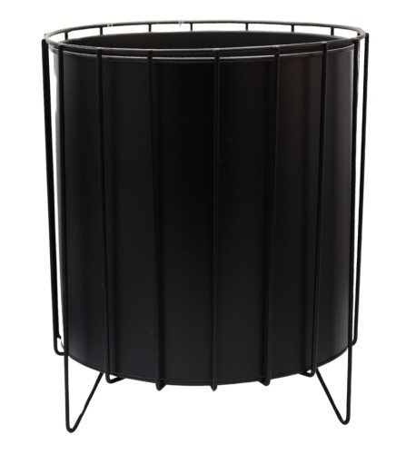 Mała osłonka metalowa czarna loft stojak 24 cm