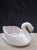 Figurka ceramiczna Łabędź / Donica Osłonka Ceramiczna Biała 30 cm x 45 cm