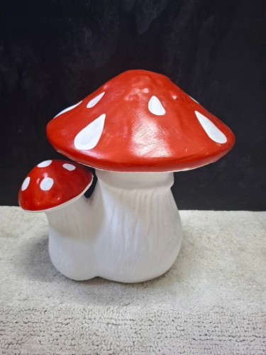 FIGURKA OGRODOWA GRZYB CERAMICZNY 40 CM MUCHOMOR DEKORACYJNY