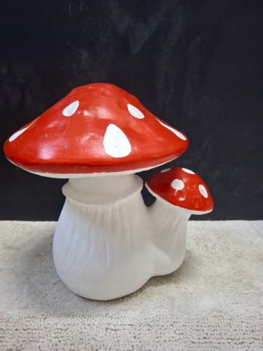 FIGURKA OGRODOWA GRZYB CERAMICZNY 40 CM MUCHOMOR DEKORACYJNY