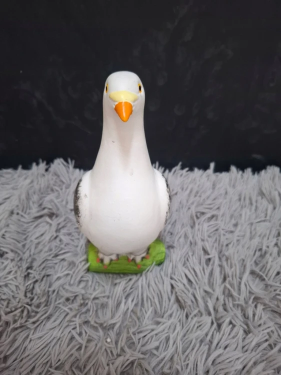 Figurka Gołąb Ceramiczny 23 cm Biały Dekoracja Ogrodowa i Do Domu