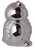Skarbonka sowa srebrna ceramiczna 14 cm