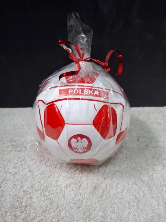 Skarbonka Ceramiczna Piłka Polska 13 cm – Piłka Nożna dla Kibica