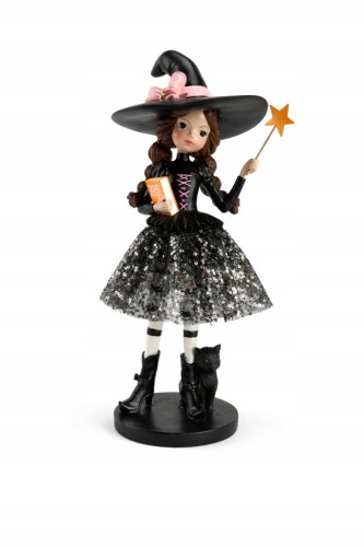 CZAROWNICA Z RÓŻDŻKĄ – FIGURKA DEKORACYJNA HALLOWEEN 38,2 cm