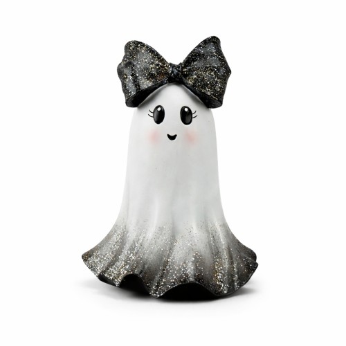 DUSZEK CERAMICZNY Z CZARNĄ KOKARDĄ 22,5 cm – Ozdoba Halloween i Jesienna