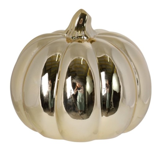 CERAMICZNA FIGURKA DYNIA ZŁOTA 16,5 CM – ELEGANCKA DEKORACJA