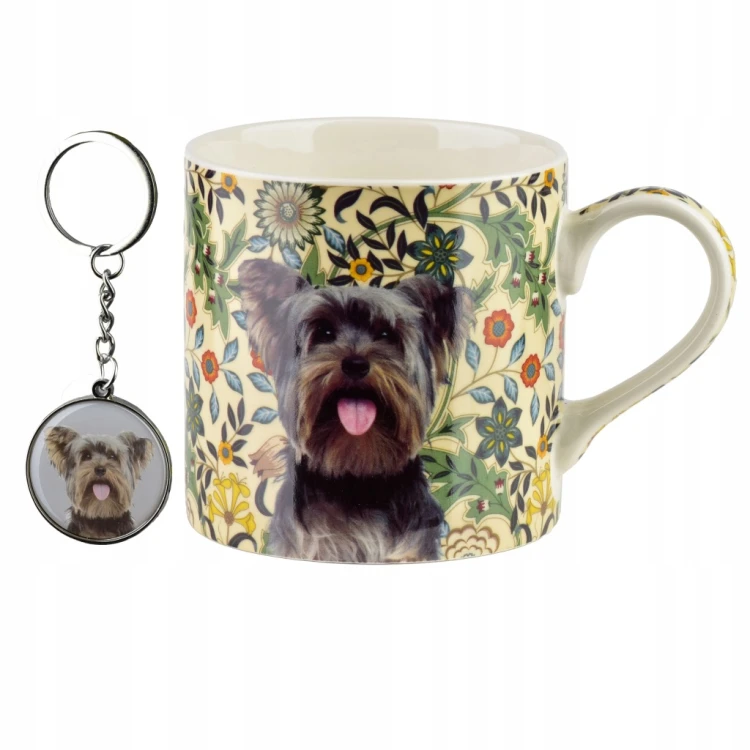 Kubek porcelanowy z brelokiem Yorkshire Terrier York 380 ml