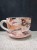 Doniczka Ceramiczna Filiżanka z Podstawką 25 × 16 cm – Osłonka Motyle