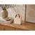 Wazon Ceramiczny Torebka Kremowy ze Złotymi Rączkami Mały 20,6 cm Glamour