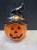 Dynia ceramiczna Halloween 38 cm – dekoracja z kapeluszem wiedźmy