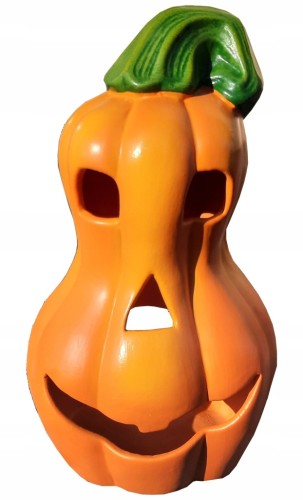 Ceramiczna Dynia Jesienna Halloween Pomarańczowa