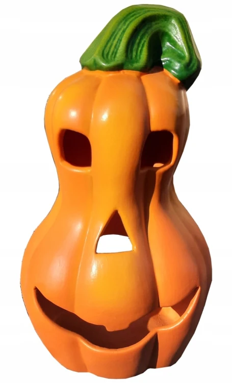 Ceramiczna Dynia Jesienna Halloween Pomarańczowa
