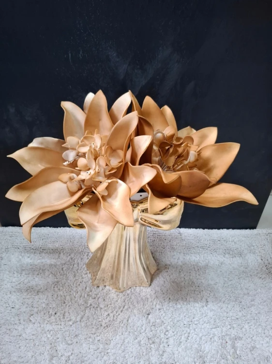 Sztuczny kwiat dekoracyjny brązowy – 40 cm