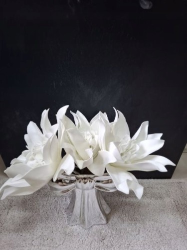 Sztuczny kwiat egzotyczny biały – 40 cm