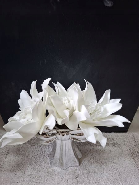 Sztuczny kwiat egzotyczny biały – 40 cm