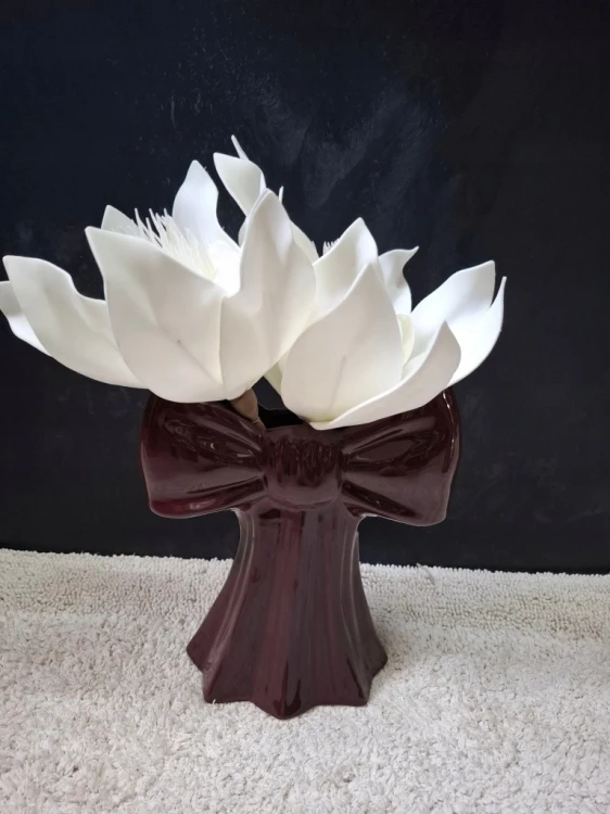 SZTUCZNY KWIAT EGZOTYCZNY PIANKOWY 35 CM – BIAŁY KWIAT DEKORACYJNY