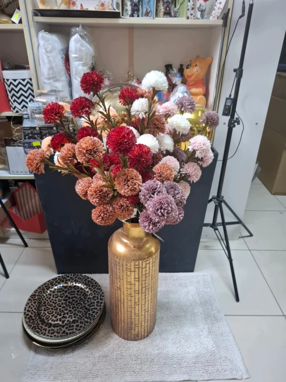 SZTUCZNA GAŁĄZKA GOŹDZIKA BORDOWY – 85 CM