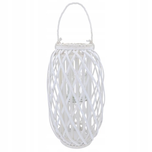 Lampion Trend-Deco szkło, wiklina/rattan 50 cm