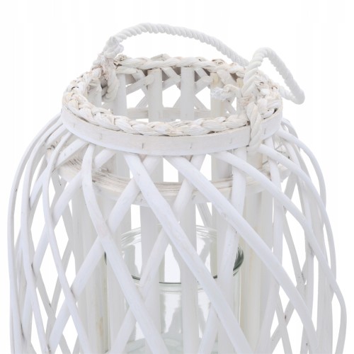 Lampion Trend-Deco szkło, wiklina/rattan 50 cm