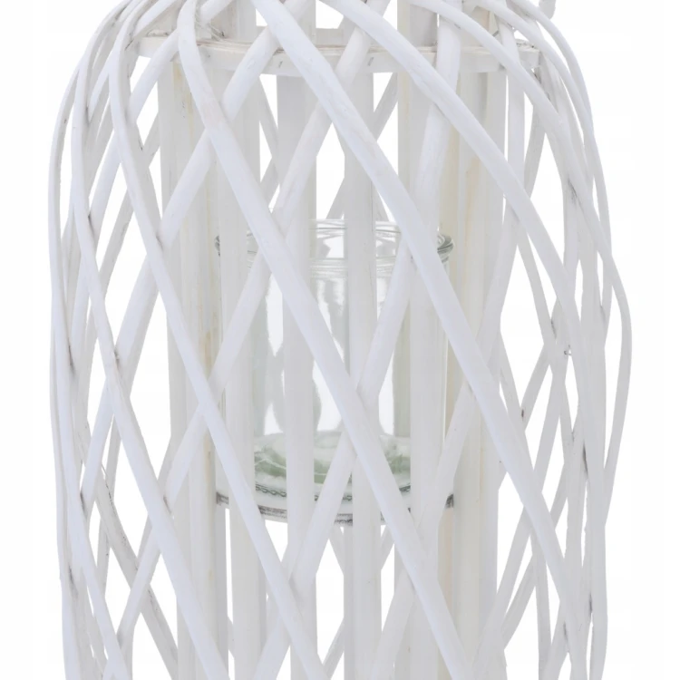 Lampion Trend-Deco szkło, wiklina/rattan 50 cm