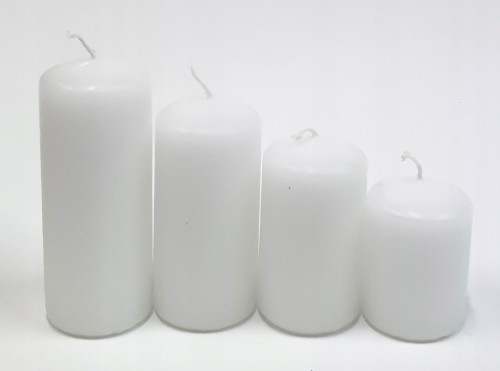 Świeca słupek biała parafinowa Bartek Candles 4 szt.