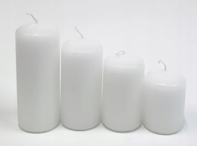 Świeca słupek biała parafinowa Bartek Candles 4 szt.