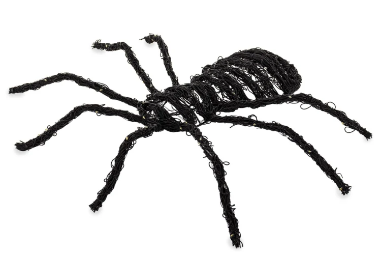 DEKORACJA HALLOWEEN PAJĄK LED CZARNY 7 × 49 × 56 CM
