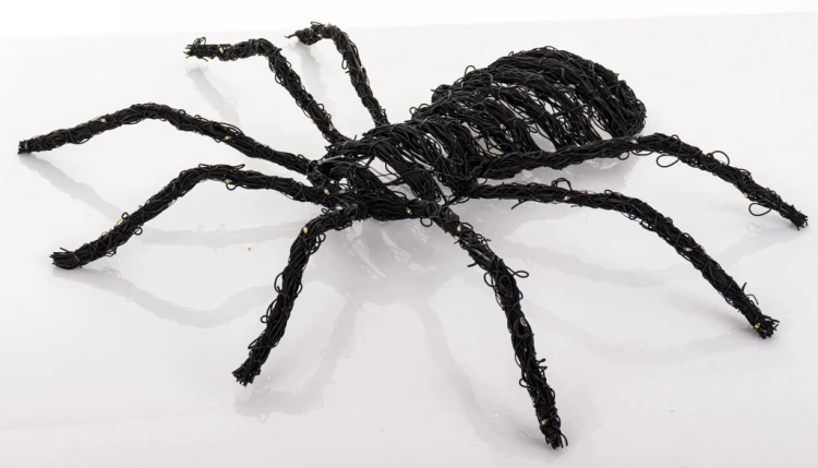 DEKORACJA HALLOWEEN PAJĄK LED CZARNY 7 × 49 × 56 CM