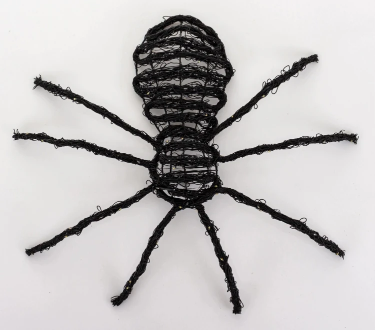 DEKORACJA HALLOWEEN PAJĄK LED CZARNY 7 × 49 × 56 CM