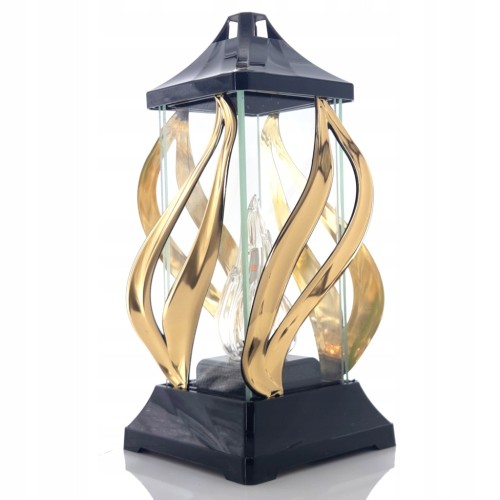 Znicz LED metalizowany 32 cm