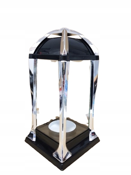 LAMPION K-21 G SREBRNY 31 CM – ZNICZ SZKLANY, DEKORACJA NAGROBNA