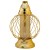 ZNICZ SZKLANY ZŁOTY 33 CM – ELEGANCKI LAMPION NA CMENTARZ