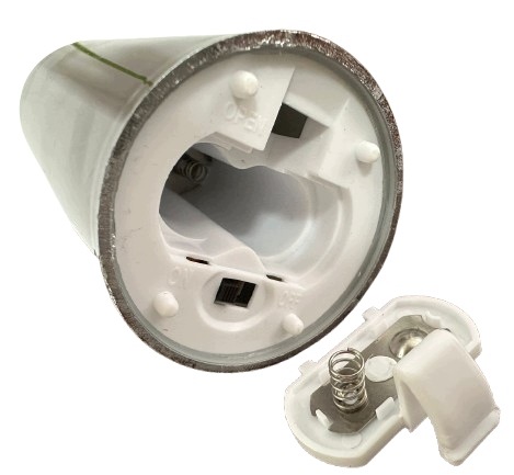 Świeca LED Metalizowana Srebrna 5,3x15 cm Woskowa