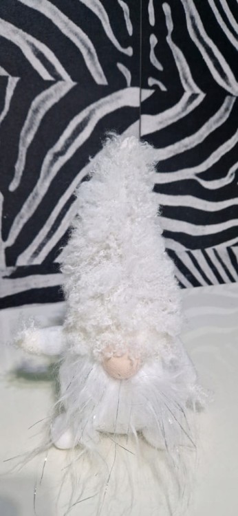 Mikołaj Gnom Skrzat Krasnal biały 20cm ŚWIĘTA